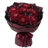 Траурный букет из бордовых хризантем «Скорбь»